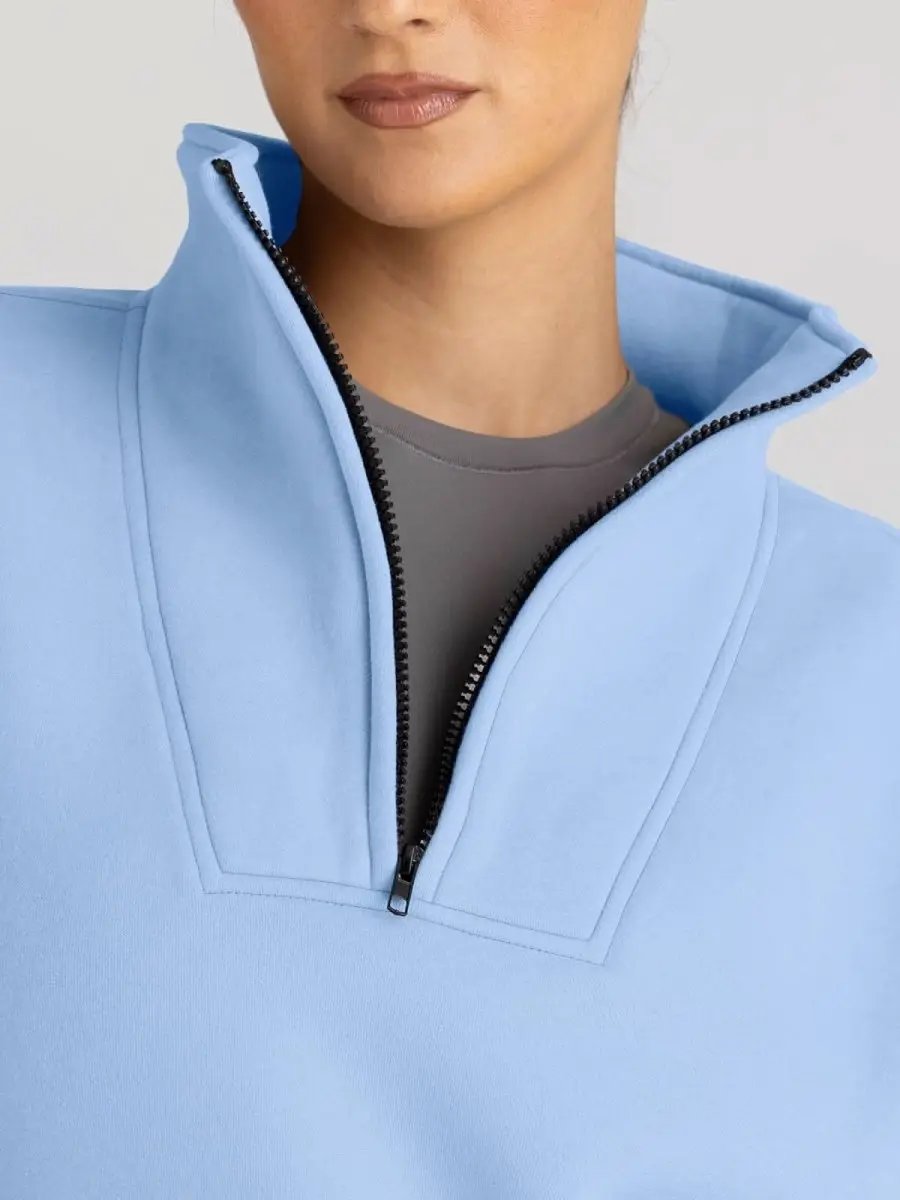 Trendy Queen Sweatshirts Half Zip Pullover Quarter Zip Oversized Hoodies Sweaters Comfy Fall Outfits 2024 Y2K Winter Clothes - Love Salve